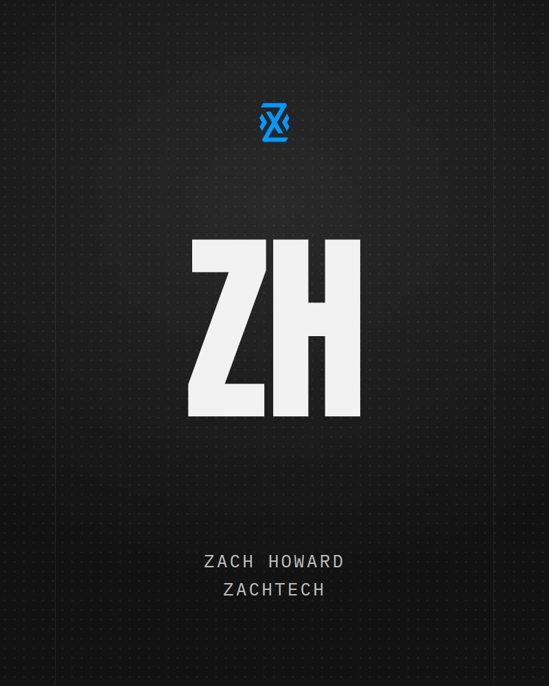 Zach Howard, founder of ZachTech